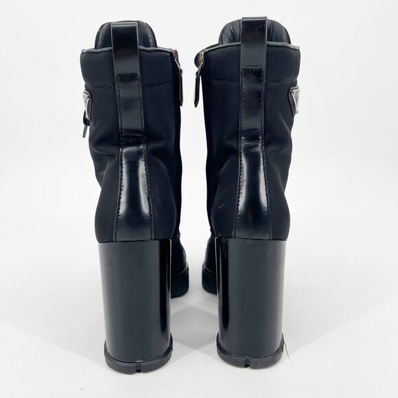 Brand New Prada Women's Black Lace-Up Ankle Boots - Picture 7 of 13